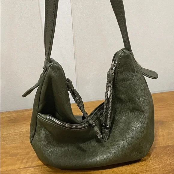 The Sak Olive Green Leather Hobo Bag - Picture 9 of 10